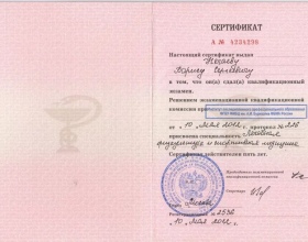 Нечаев Борис Сергеевич - сертификаты и дипломы